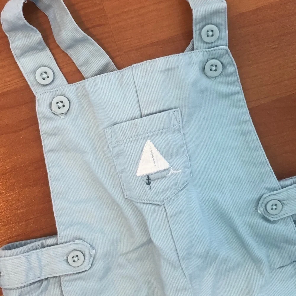 Janie and Jack Light Blue Overalls